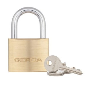 Cadenas personnalisé laiton 40mm Gerda avec bouton poussoir