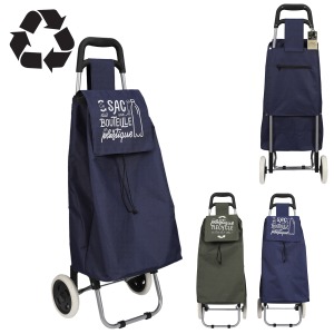 chariot avec logo shopping 2 roues rpet