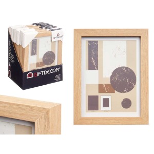 cadre photo personnalisable mural en bois naturel 15x20cm