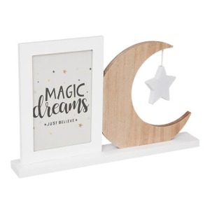 cadre photo promotionnel mdf lune 10x15, blanc