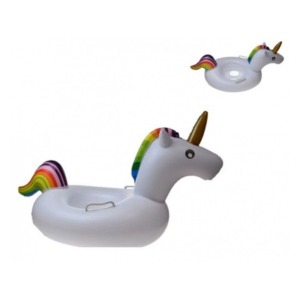 Bouée gonflable personnalisable licorne, environ 70 cm, avec poign