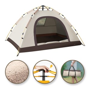 Tente de camping personnalisable pliante pour 2-3 personnes, 200x1