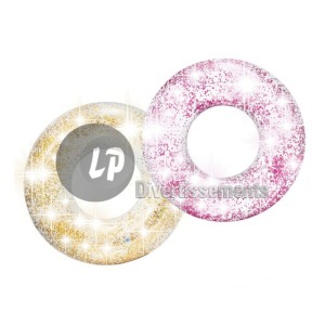 Bouée gonflable publicitaire translucide avec paillettes MIX 119cm