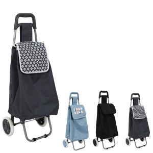 chariot promotionnel shopping 2 roues, 3-fois assorti