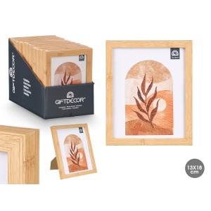 cadre photo personnalisé effet bambou 13x18