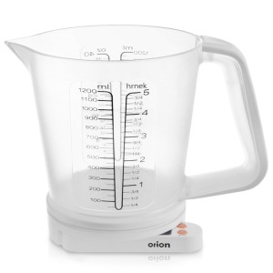 Balance de cuisine publicitaire avec verre doseur 5kg, 1,2L