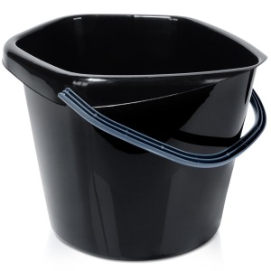 Seau en plastique noir 14L