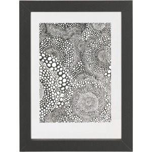 Cadre photo personnalisable en bois Blake noir 26 x 37 cm
