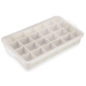 Moule à glaçons a promotionnel avec couvercle en silicone, beige