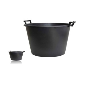 Seau rond avec logo avec poignées 130 litres noir