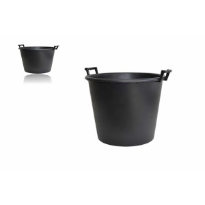 Seau rond publicitaire avec poignées 70 litres noir
