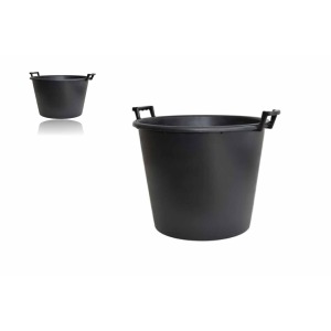 Seau rond publicitaire avec poignées 90 litres noir