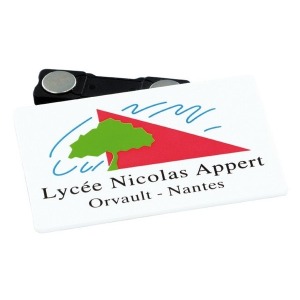 Badge plastique ps avec aimant