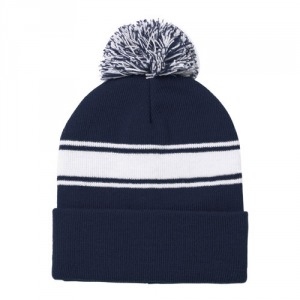 Bonnet avec logo basique à pompon