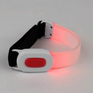 Bracelet lumineux publicitaire rouge rechargeable