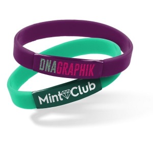 Bracelet silicone plaque alu - P.U.H.T gravure laser