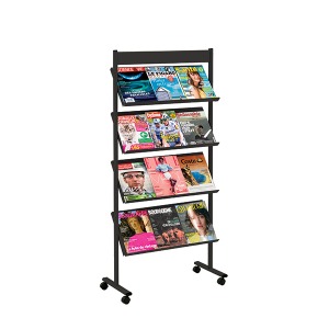 Brochure Displays personnalisée Mobile 4 étagère 66 cm NOIR