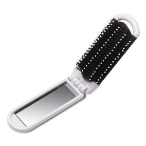 Brosse pliante avec miroir