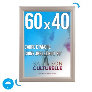 Cadre affichage personnalisable Clic-clac mural 60x40cm étanche