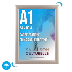 Cadre affichage personnalisé Clic-clac mural A.1 (840x594mm) étanche