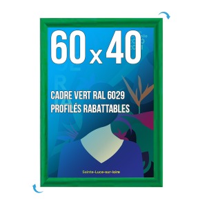 Cadre Affichage publicitaire CLIC-CLAC Mural 60x40cm VERT 6029