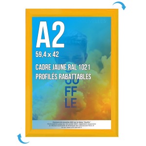 Cadre Affichage personnalisable CLIC-CLAC Mural A.2 JAUNE 1021