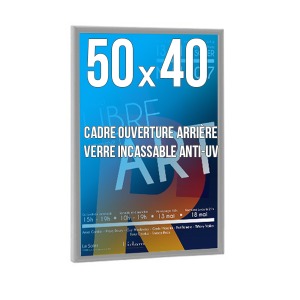 Cadre avec logo déco 40x50cm alu anodise