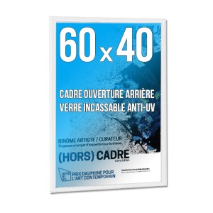 Cadre publicitaire déco 60x40cm couleur blanc