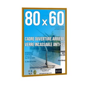 Cadre personnalisable déco 60x80cm couleur doré