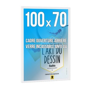 Cadre personnalisé déco 70x100cm couleur blanc