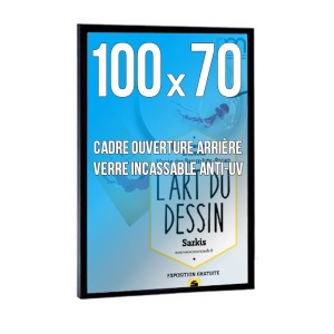 Cadre publicitaire déco 70x100cm couleur noir