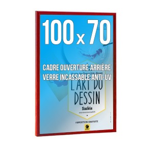 Cadre personnalisable déco 70x100cm couleur rouge