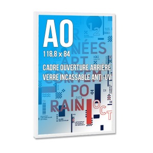 Cadre publicitaire déco A0 couleur blanc