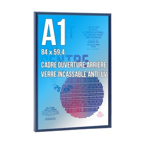 Cadre personnalisé déco A1 couleur bleu