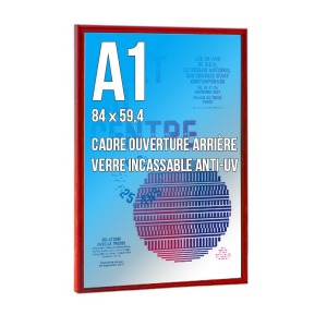 Cadre promotionnel déco A1 couleur rouge