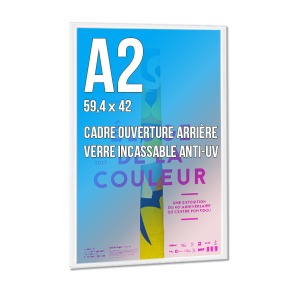 Cadre personnalisé déco A2 couleur blanc