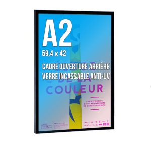 Cadre publicitaire déco A2 couleur noir
