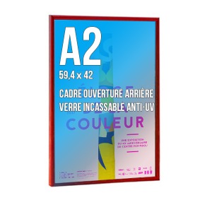 Cadre personnalisable déco A2 couleur rouge