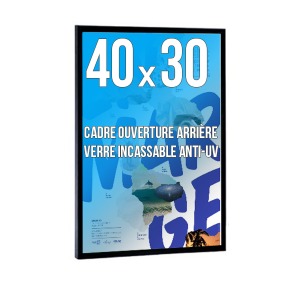 Cadre publicitaire déco A5 couleur noir