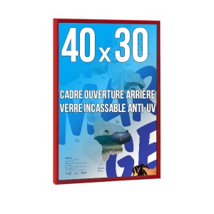 Cadre personnalisable déco A5 couleur rouge