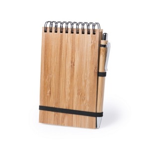 Cahier avec logo en bambou