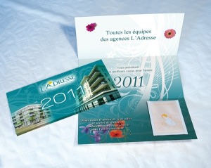 Carte 3 volets avec graines