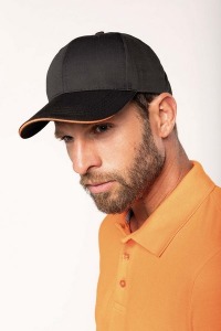 Casquette sandwich contrasté 6 panneaux Oeko-Tex