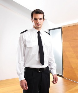 Chemise pilote personnalisable manches courtes homme