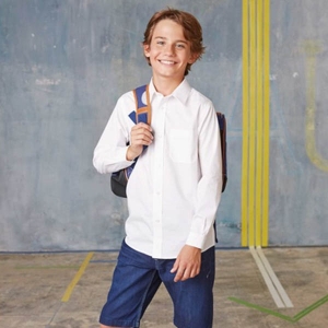 Chemise popeline manches longues enfant Kariban