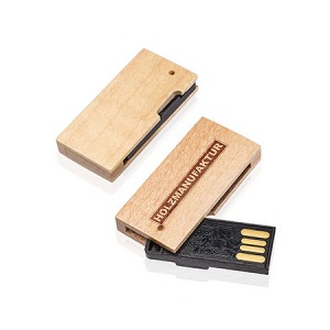 Clé USB promotionnelle rotative en bois