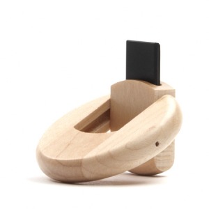 Clé USB ronde personnalisable en bois
