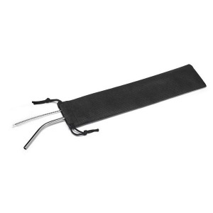 Paille en acier inoxydable avec goupillon