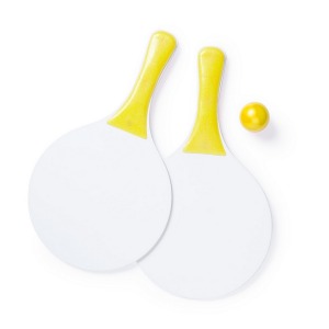 Jeu de tennis de plage publicitaire