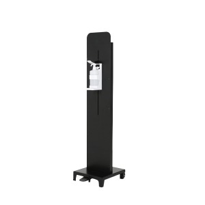 Distributeur Gel/Pédale sur Pied 150 cm Pompe Premium NOIR